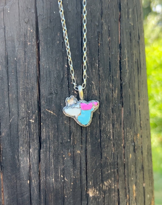 Cow head flower necklace