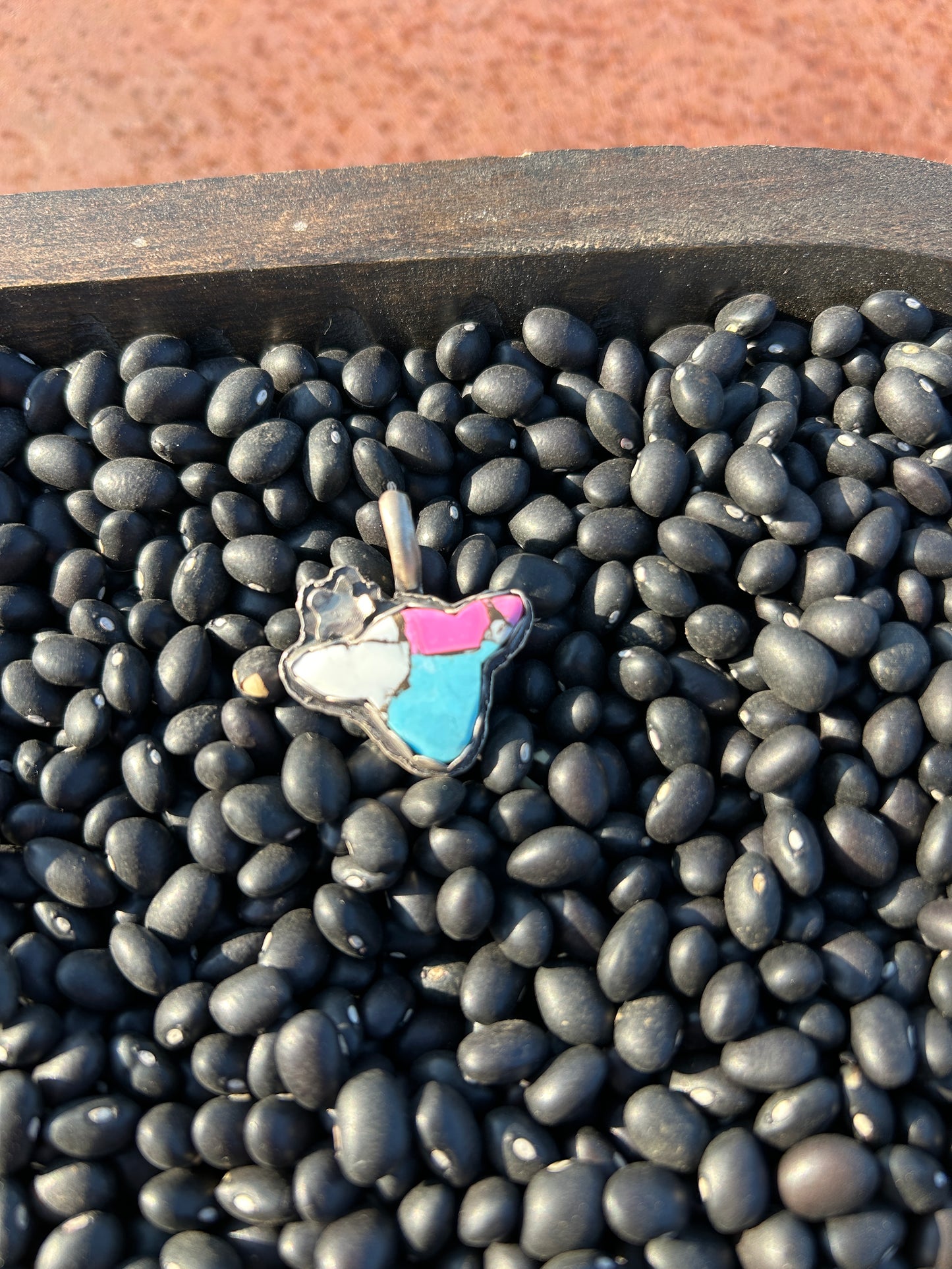 Cow head flower pendant