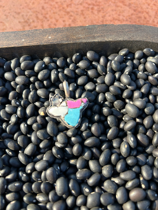 Cow head flower pendant
