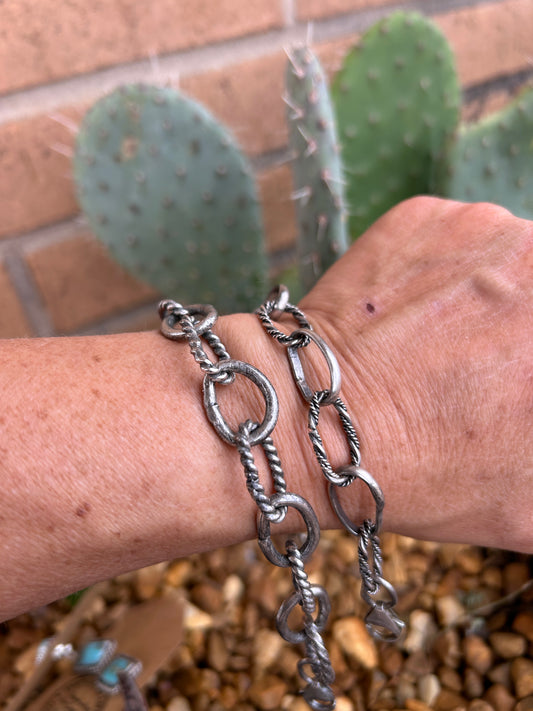 Sterling silver link bracelet