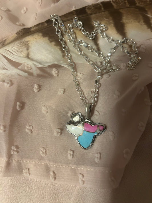 Cow head flower necklace